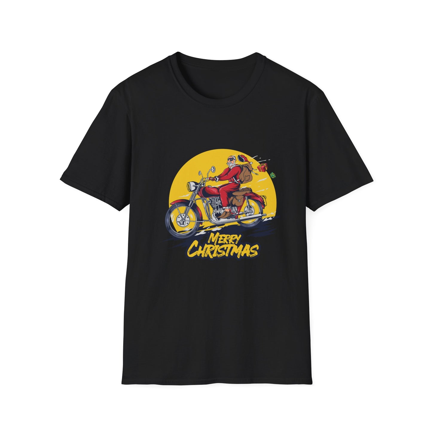 Epic Biker Santa Merry Christmas T-Shirt | Cool Motorcycle Rider Tee | Unique Holiday Gift for Men & Women | Festive Xmas Apparel