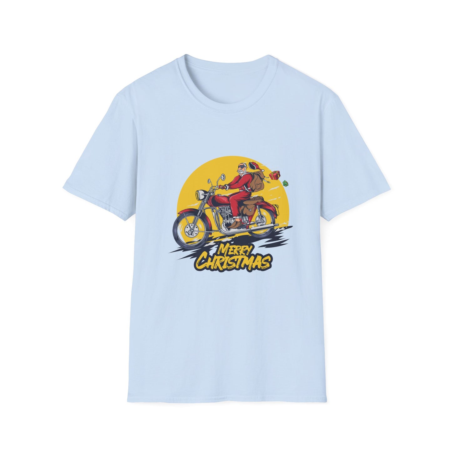 Epic Biker Santa Merry Christmas T-Shirt | Cool Motorcycle Rider Tee | Unique Holiday Gift for Men & Women | Festive Xmas Apparel