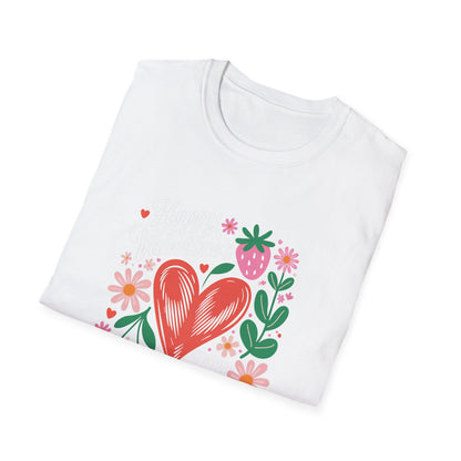 Groovy Valentine's Day T-Shirt | Adorable Retro Heart & Flower Love Tee for Women & Girls | Sweet Holiday Gift