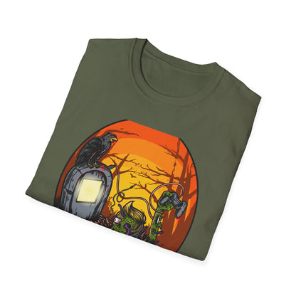 Epic Zombie Gamer T-Shirt: Undead Rising for Next-Gen Play | Spooky Horror Gaming Tee for Gamers