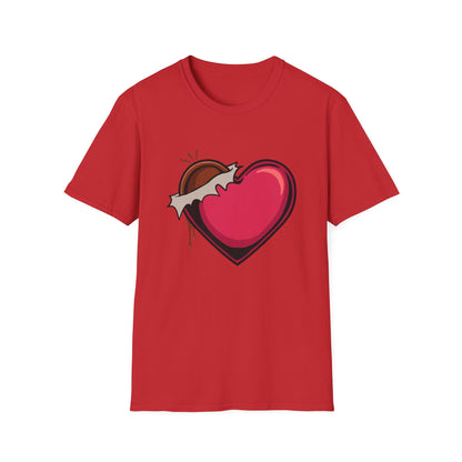 Irresistible Chocolate Heart T-Shirt | Sweet Love & Delicious Dessert Graphic Tee | Perfect Valentine's Day Gift