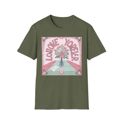 Charming "Love You Forever" Floral T-Shirt - Romantic Daisy & Rose Bouquet Tee for Sweet Hearts & Special Gifts