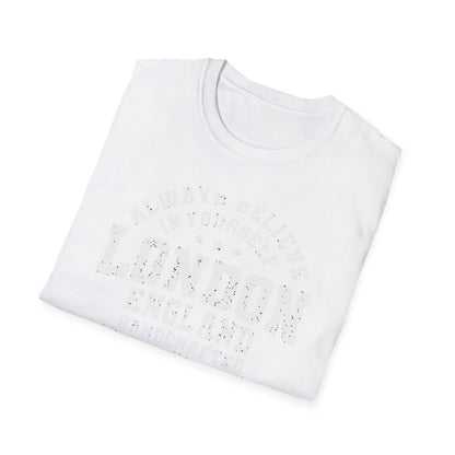 Vintage London Athletic Dept. T-Shirt | Believe In Yourself England Tee | Premium Quality Sportswear & Inspirational Style
