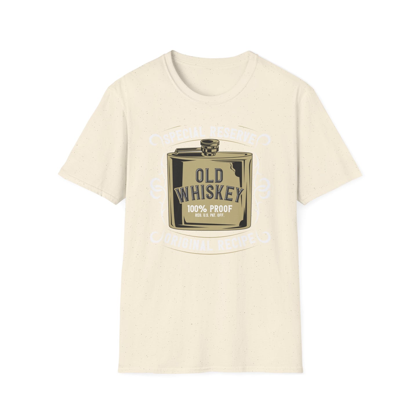 Classic Old Whiskey Flask 100% Proof T-Shirt - Bold Vintage Liquor Tee for Men & Whiskey Lovers | Unique Gift