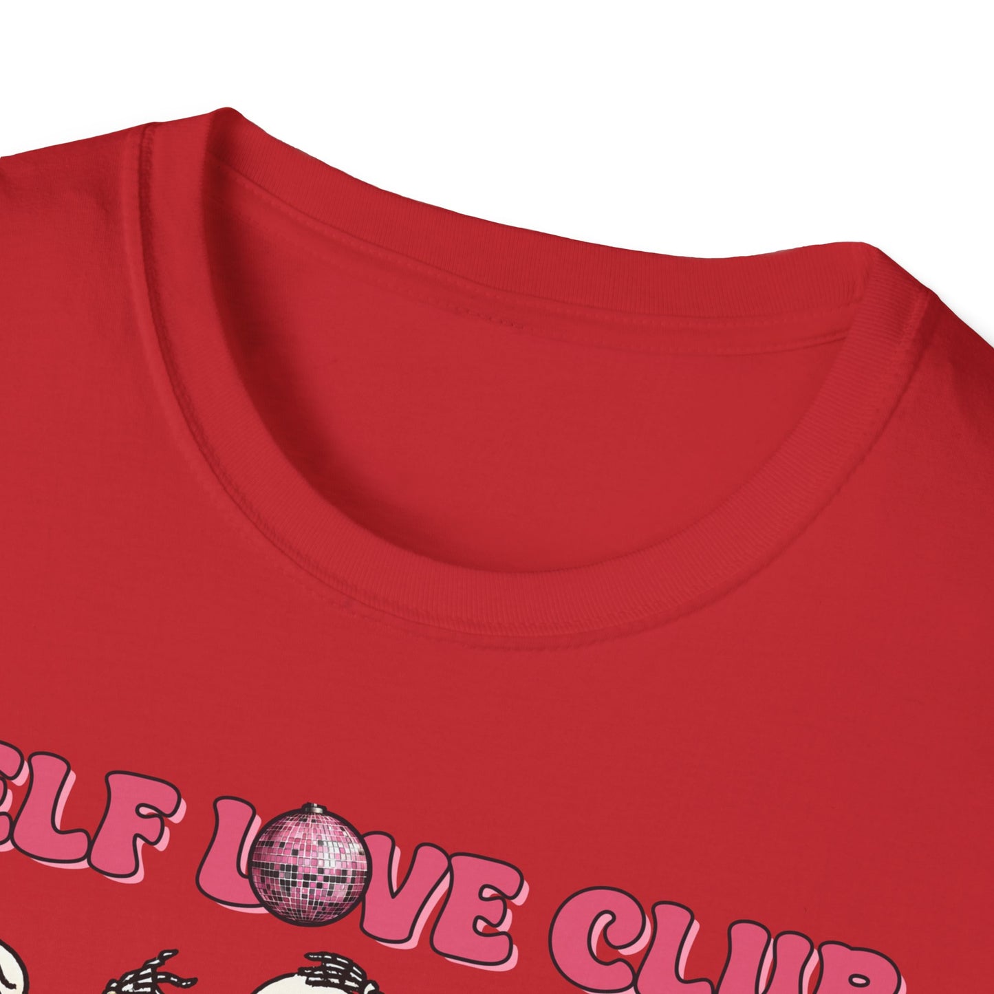 Groovy Self Love Club T-Shirt | Empowering Dancing Skeletons & Disco Ball Design | Trendy & Unique Top