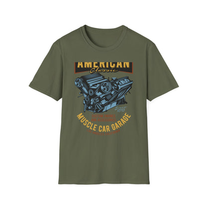 Epic American Classic Muscle Car V8 Engine T-Shirt | Authentic Garage Mechanic Tee | Since 1973 Vintage Car Lover Gift