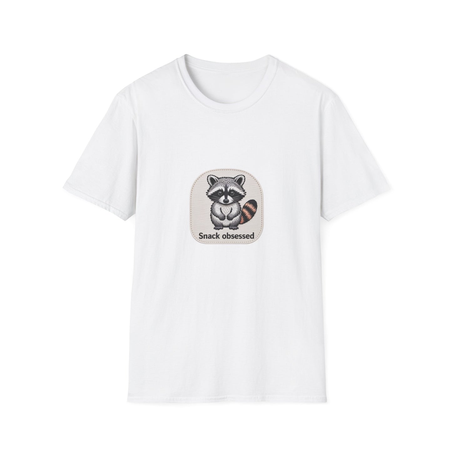Cute Snack Obsessed Raccoon T-Shirt | Adorable Animal Lover Funny Tee | Must-Have Graphic Gift for Foodies