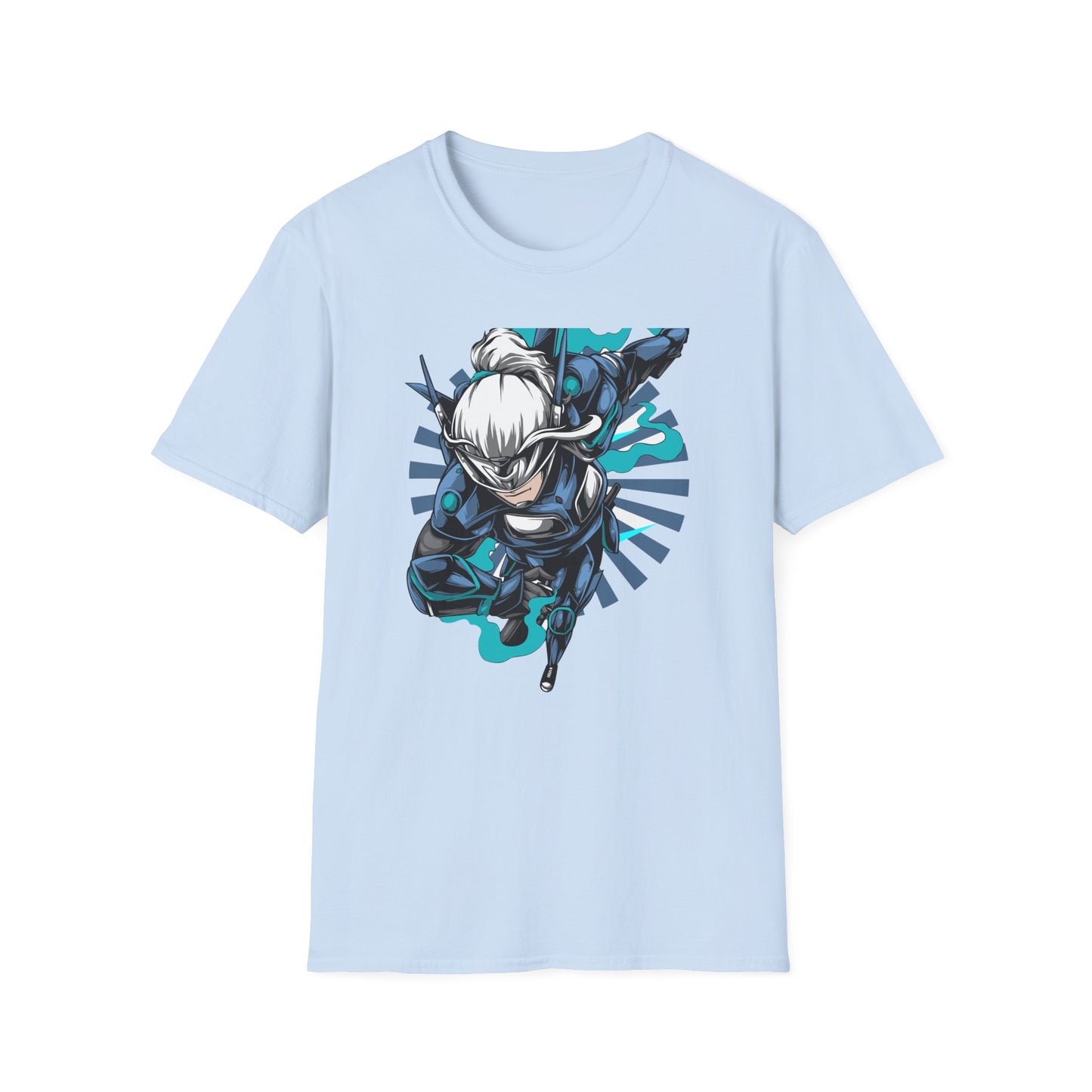 Epic Cybernetic Warrior Anime T-Shirt | Dynamic Futuristic Hero Manga Tee for Gamers & Sci-Fi Fans