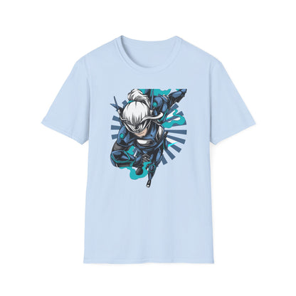 Epic Cybernetic Warrior Anime T-Shirt | Dynamic Futuristic Hero Manga Tee for Gamers & Sci-Fi Fans