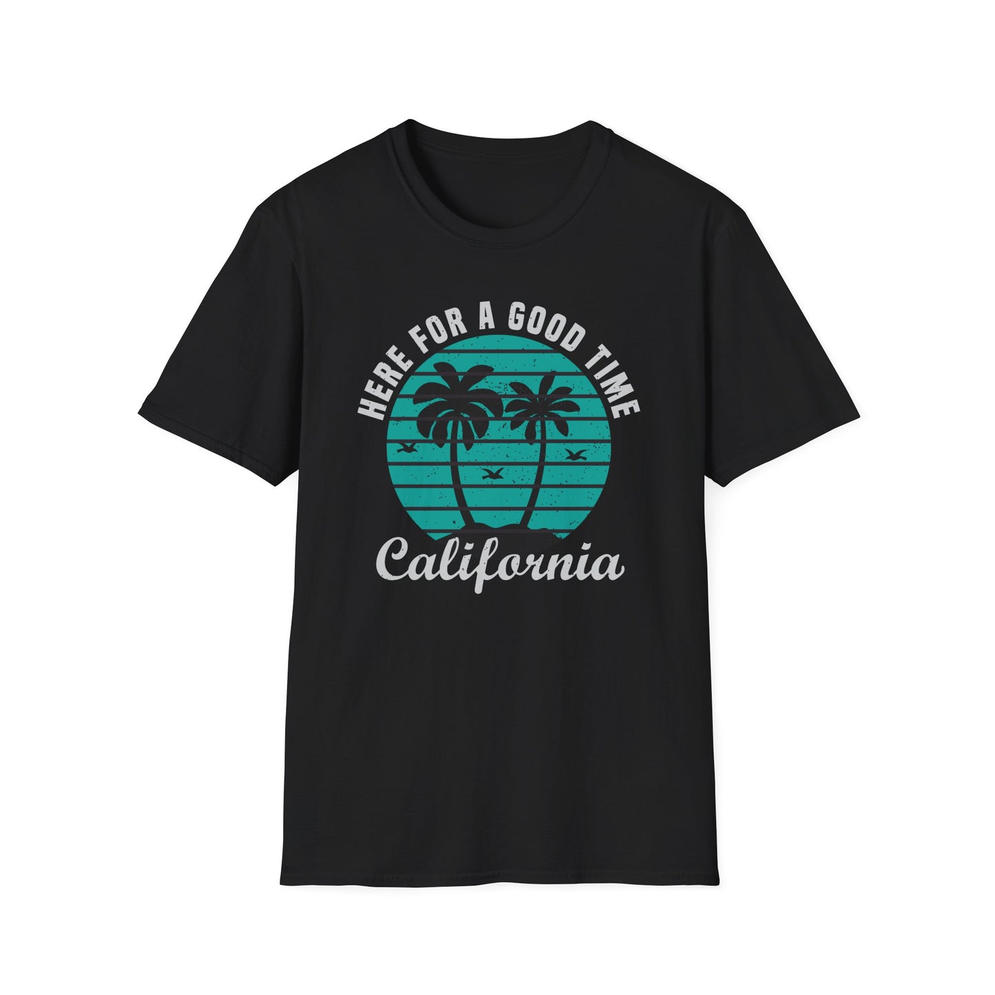 Awesome California Good Time T-Shirt | Retro Palm Tree Beach Vacation Tee | Trendy Summer State Shirt