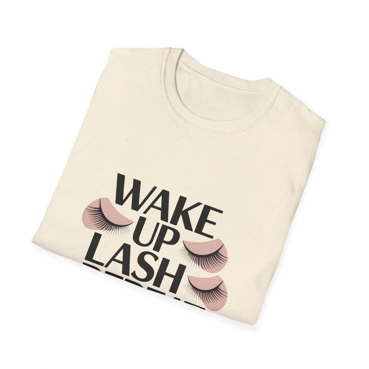 Wake Up & Lash T-Shirt | Chic Eyelashes Design for Beauty Lovers, Lash Techs & Makeup Artists | Glamorous Eye Tee