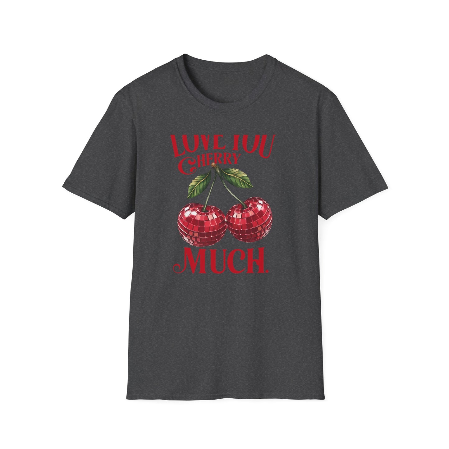 Sparkling Disco Cherry Love T-Shirt | 'Love You Cherry Much' Punny Tee | Retro Valentine's Gift | Unique Graphic Tee