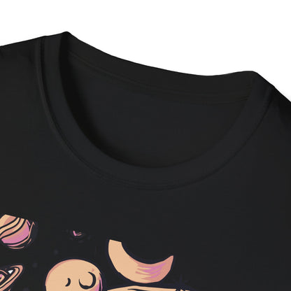 Stunning Cosmic Mind T-Shirt | Celestial Statue Aesthetic Art Tee | Unique Space & Planets Dreamer Top