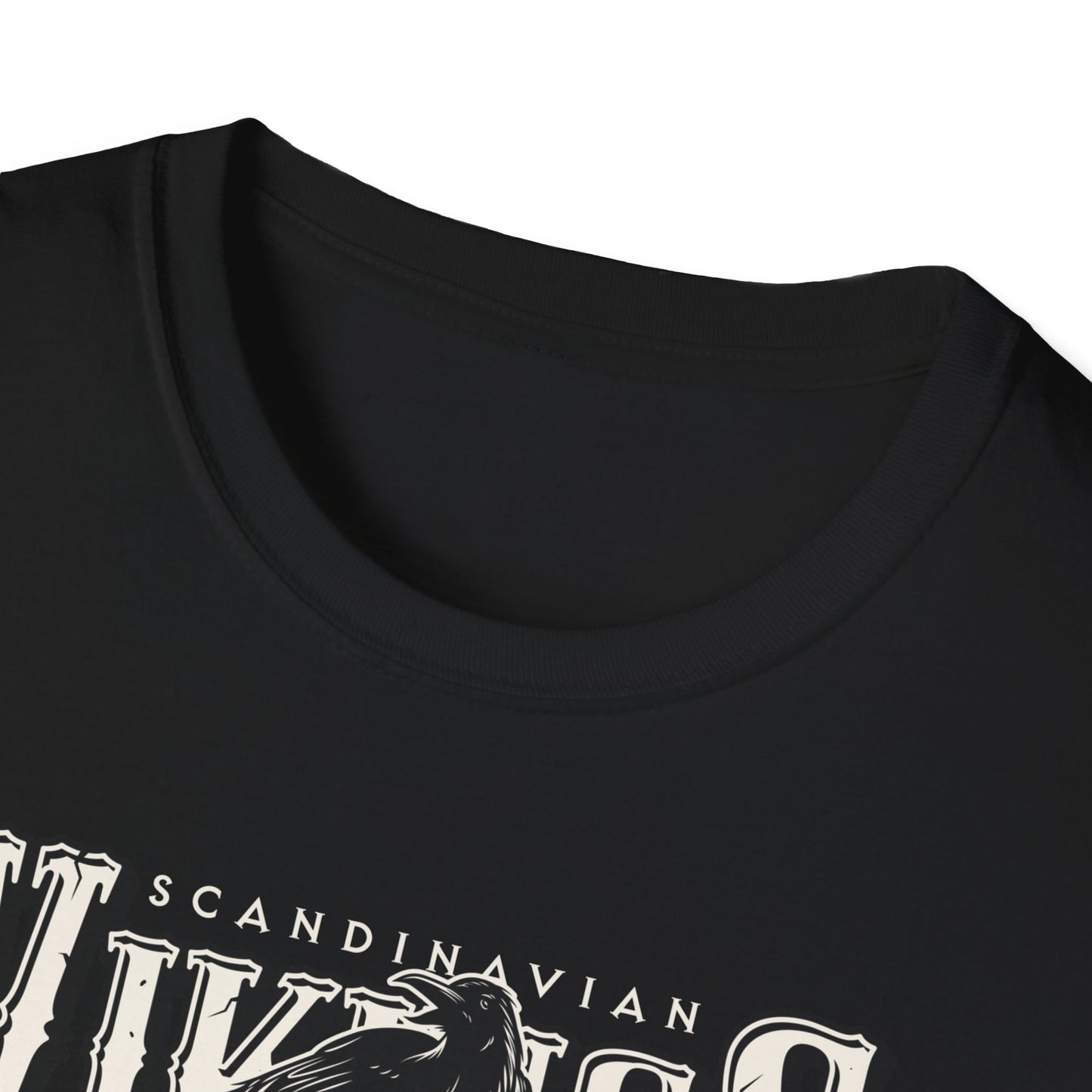 Epic Norse Viking Valhalla T-Shirt with Odin's Raven & Shield | Powerful Scandinavian Mythology Tee