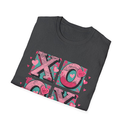 Expressive XOXO T-Shirt | Distressed Hugs & Kisses Valentine's Day Tee | Trendy Romantic Love Shirt for Her