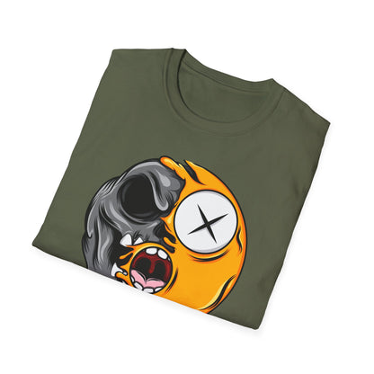 Melting Skull Emoji T-Shirt | Bold Expressive Scream Graphic Tee | Unique Edgy Streetwear Top