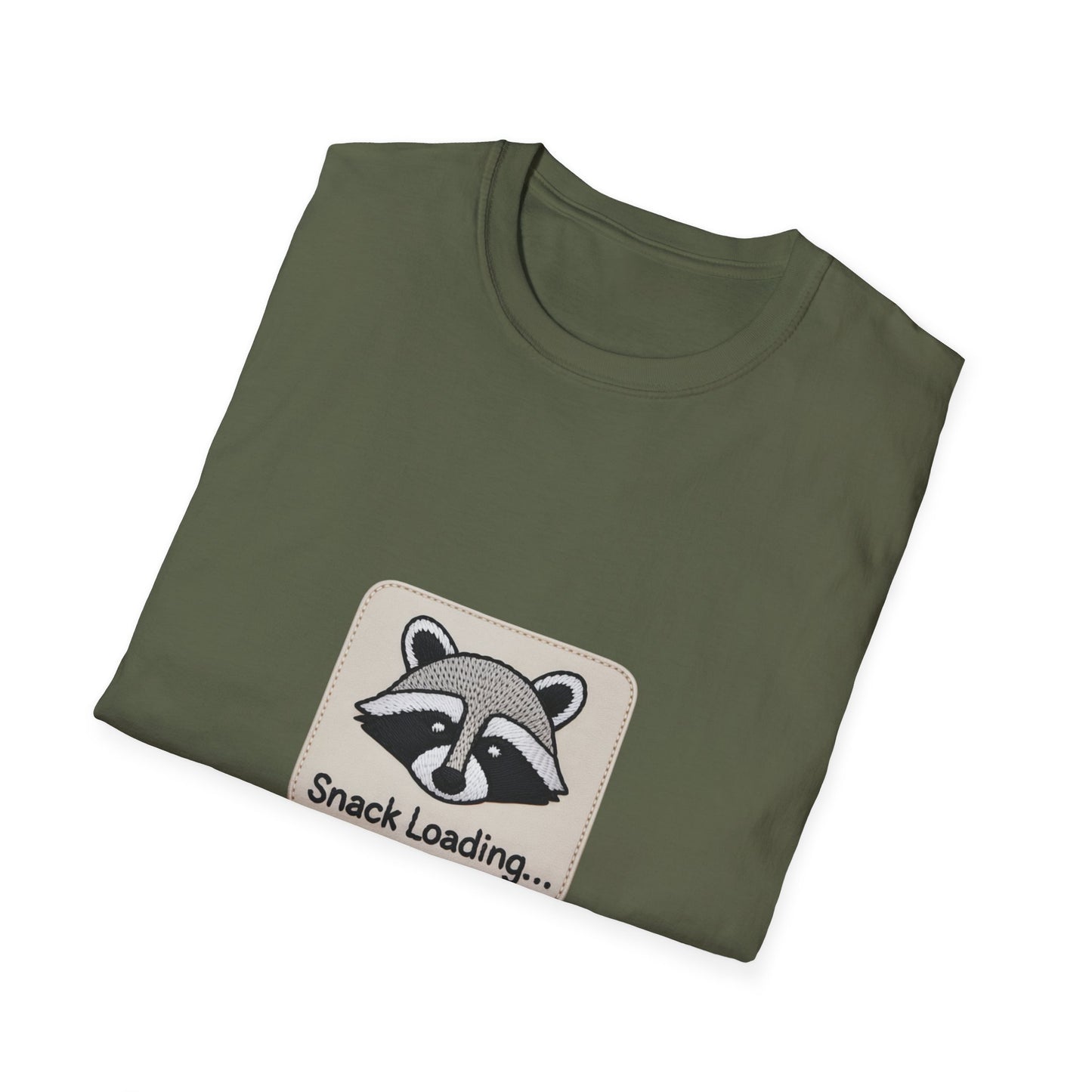 Epic Raccoon 'Snack Loading' T-Shirt | Funny Foodie Animal Lover Gift Tee