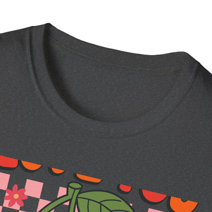 Adorable "I Love You Cherry Much" T-Shirt | Sweet Retro Heart Cherries & Groovy Checkered Love Pun Tee | Perfect Valentine's Day Gift