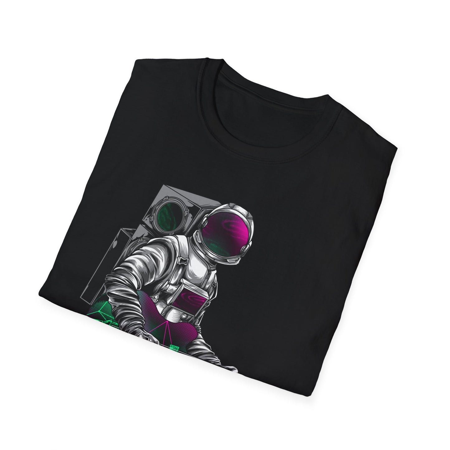 Cosmic Guitarist Astronaut T-Shirt | Electrifying Space Rocker Tee | Vibrant Sci-Fi Music Fan Gift