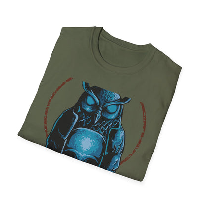 Epic Mystic Owl & Skull T-Shirt – Striking Gothic Wisdom Tee | Unique Dark Fantasy Apparel Gift