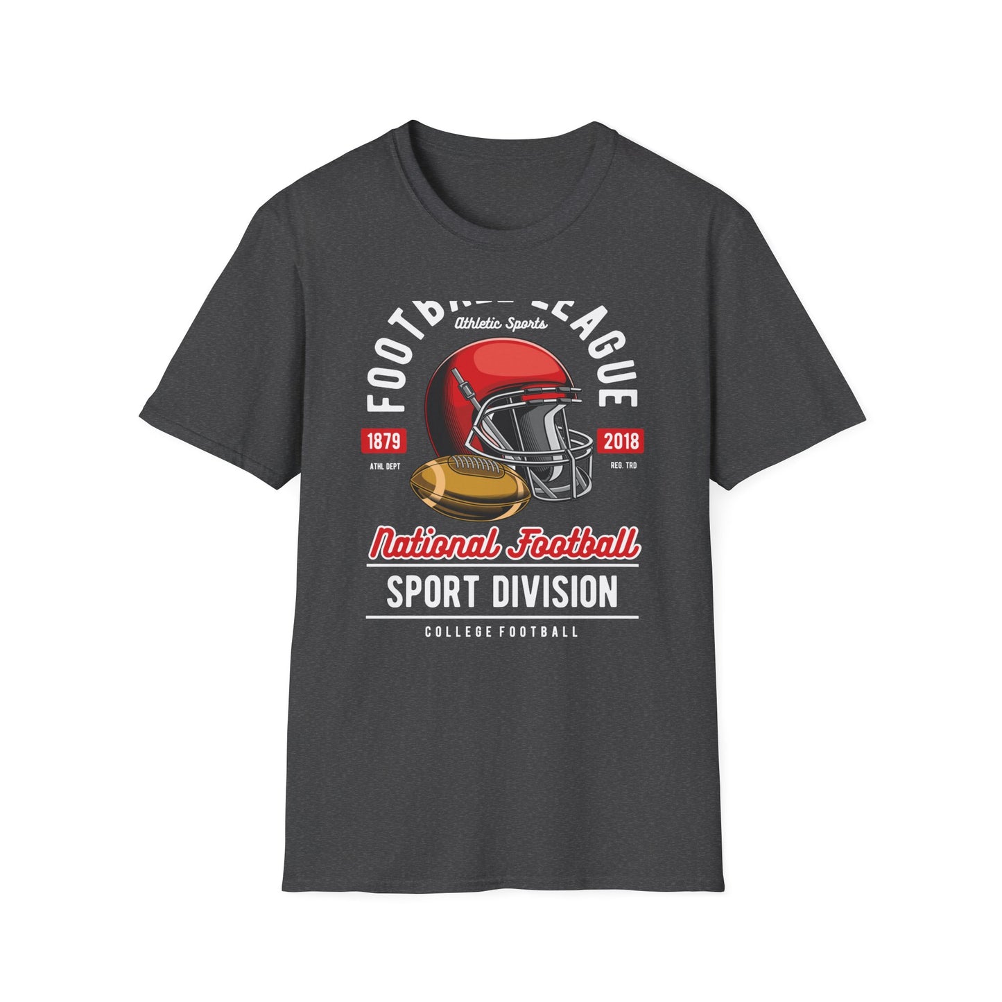 Classic National Football T-Shirt - Vintage Helmet & Ball Design - Essential Game Day Fan Gear | Ultimate Sports Lover Gift