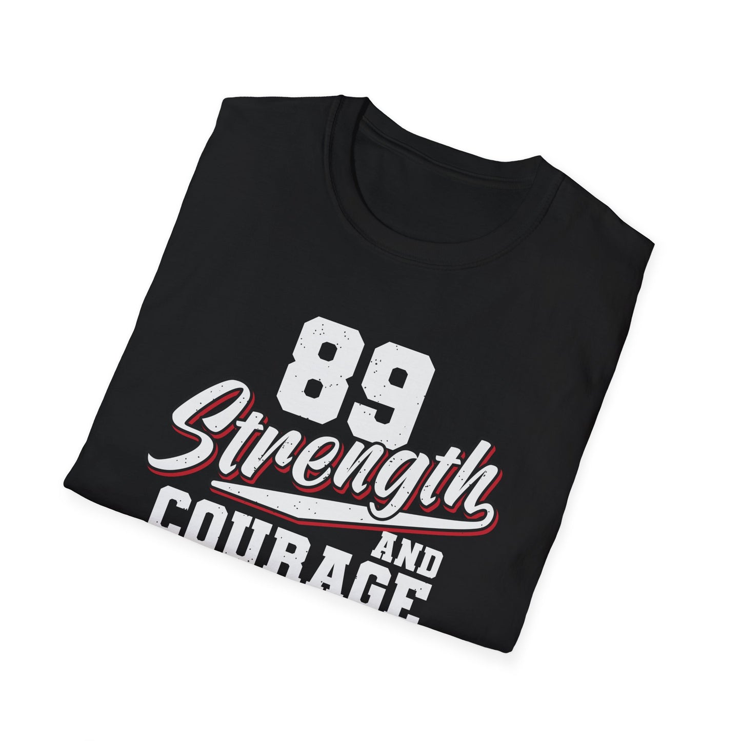 Bold Strength & Courage T-Shirt | Vintage NYC Athletics Dept. Tee | Empowering Retro Gym & Streetwear Style