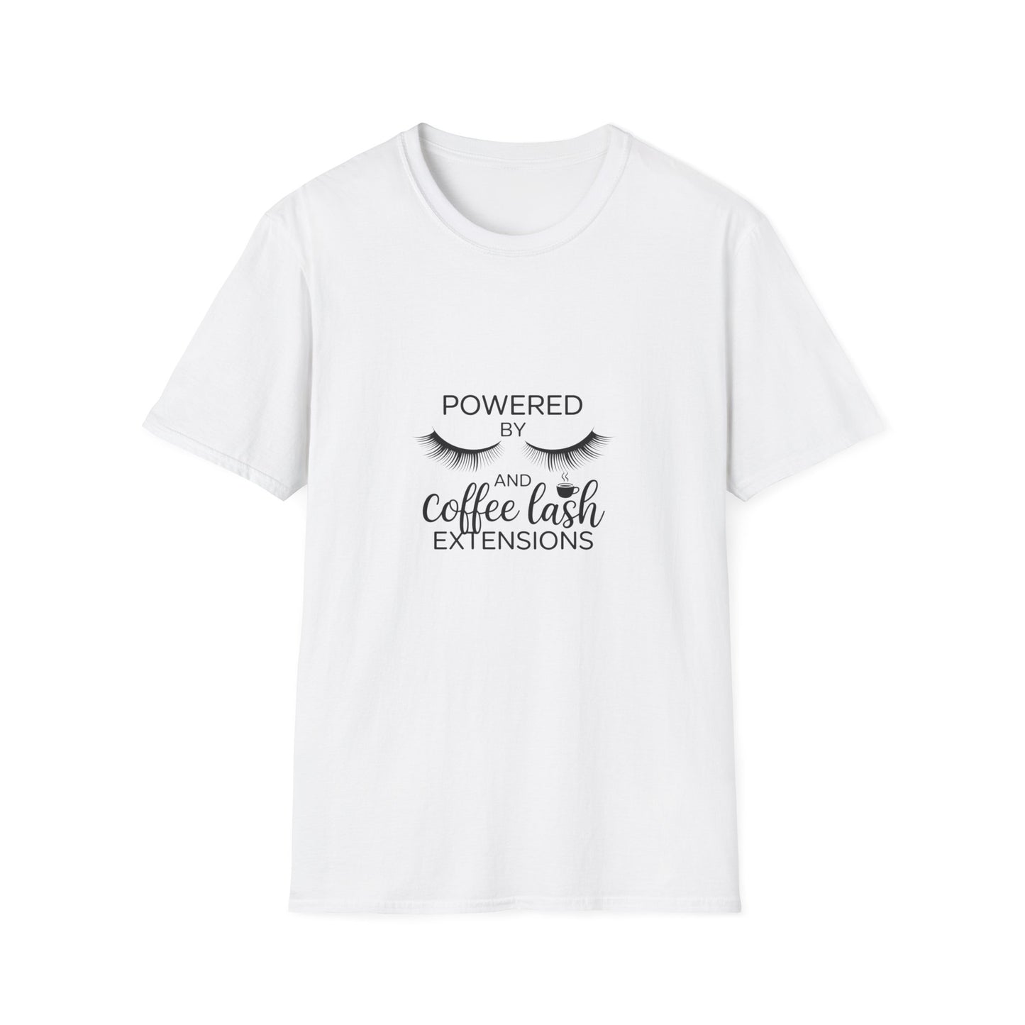 Empowering Lash Lover T-Shirt | Powered By My Extensions | Chic Beauty Tee for Lash Artists & Fans