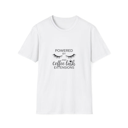 Empowering Lash Lover T-Shirt | Powered By My Extensions | Chic Beauty Tee for Lash Artists & Fans