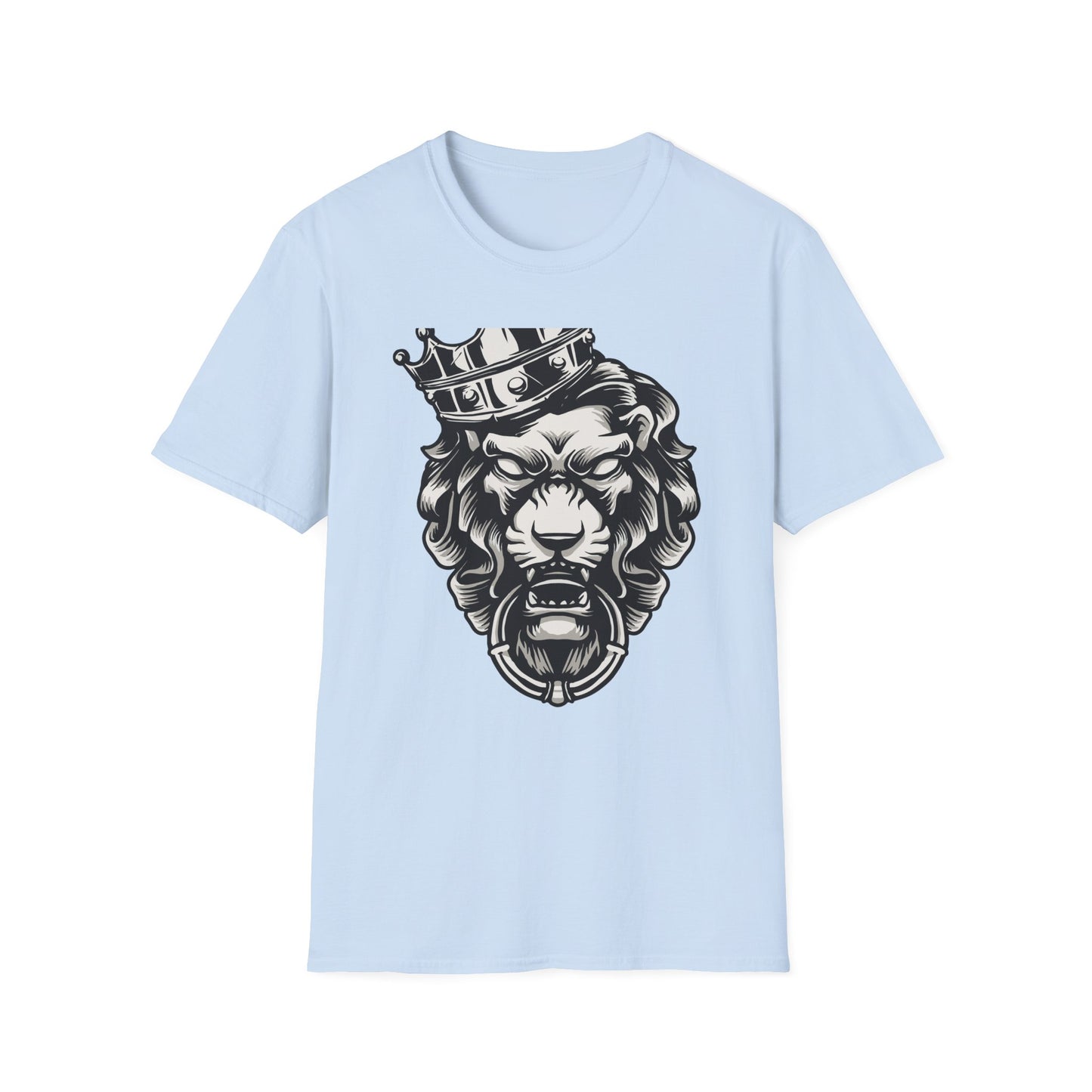Majestic King Lion Crown T-Shirt - Fierce Regal Graphic Tee for Powerful Style & Dominance