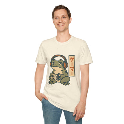 Gamer Frog Headphones Graphic T-Shirt