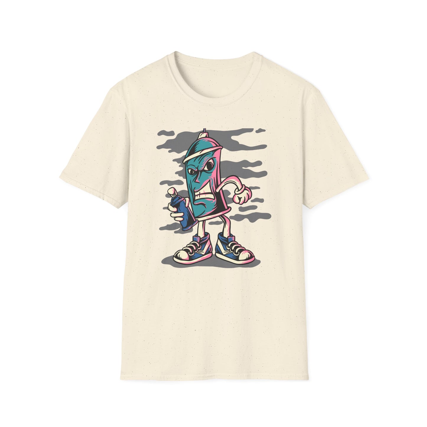 Bold Graffiti Spray Can T-Shirt - Edgy Urban Art Graphic Tee for Streetwear Fans | Unique Must-Have Design