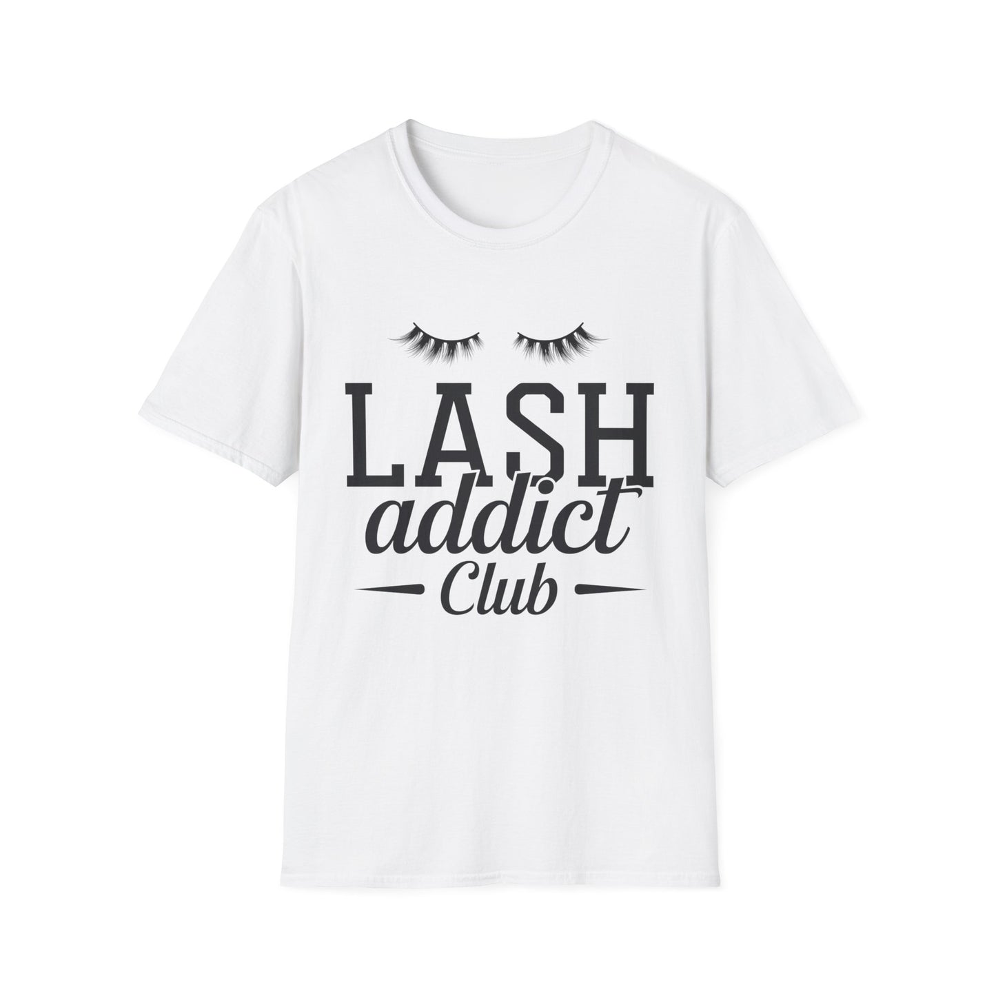 Obsessed Lash Addict Club T-Shirt | Chic Glam Beauty Queen Tee for Lash Techs & Makeup Artists