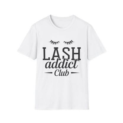 Obsessed Lash Addict Club T-Shirt | Chic Glam Beauty Queen Tee for Lash Techs & Makeup Artists