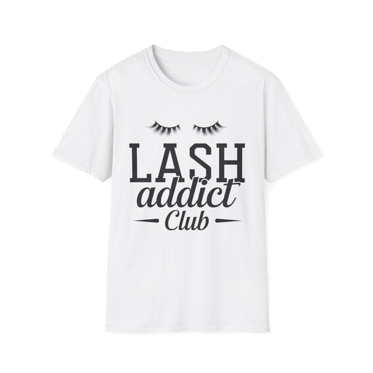 Obsessed Lash Addict Club T-Shirt | Chic Glam Beauty Queen Tee for Lash Techs & Makeup Artists