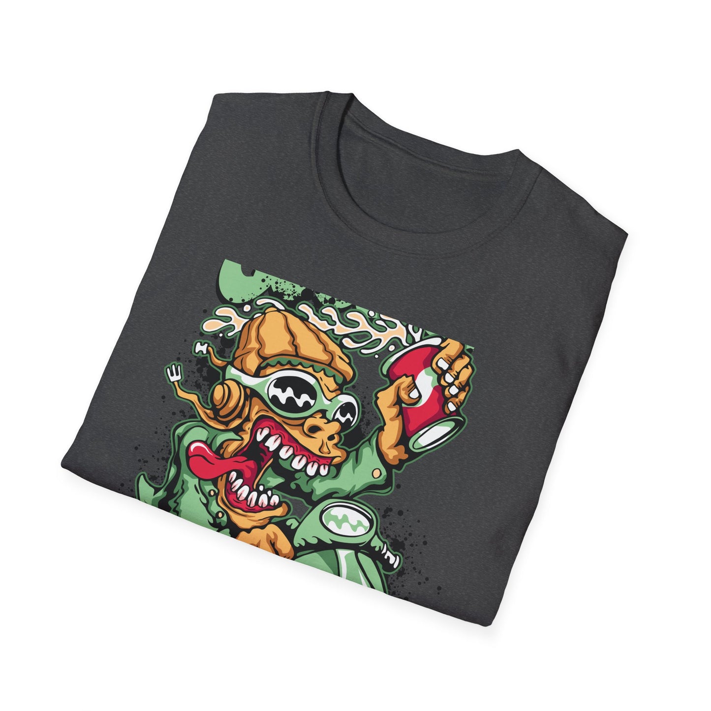 Rad Go Scoot Monster Rider T-Shirt - Unique Urban Cartoon Scooter Streetwear Tee