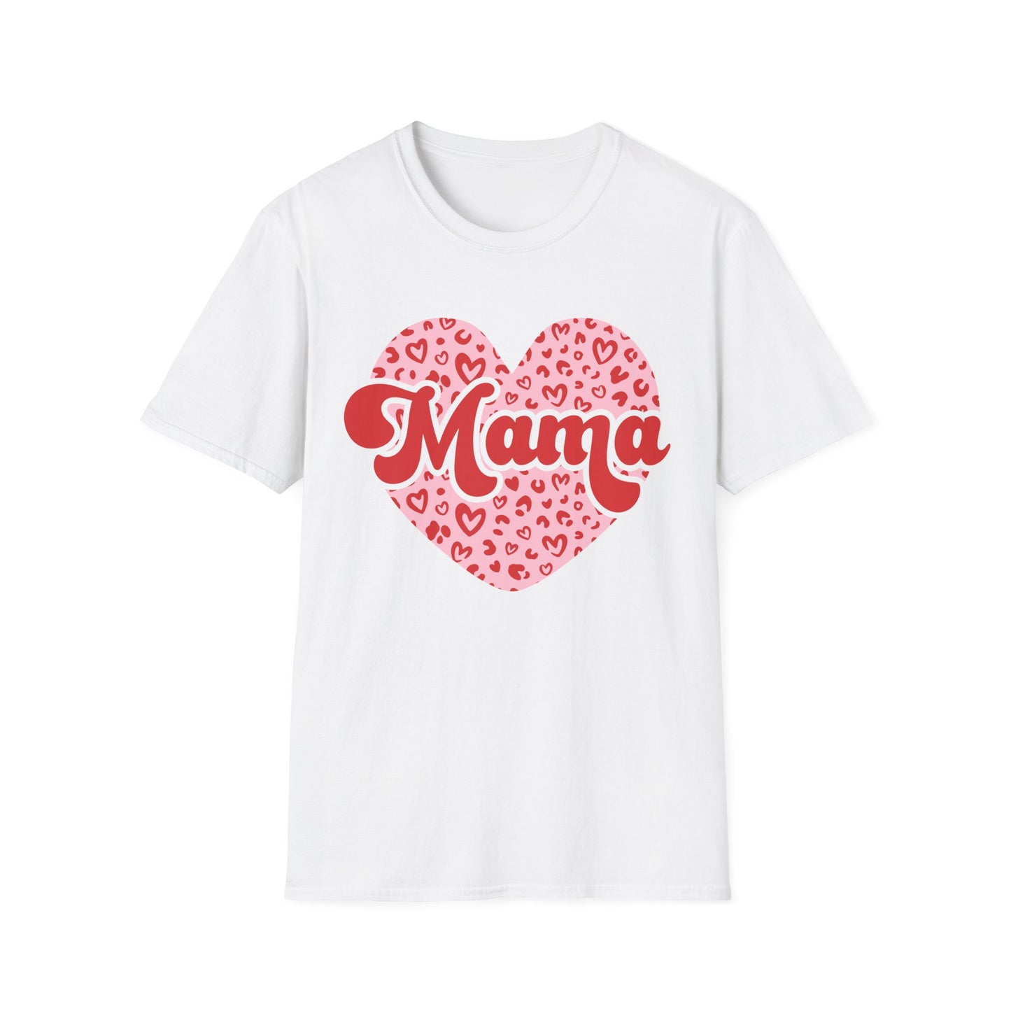 Chic Mom Leopard Heart T-Shirt | Adorable Mama Tee Gift | Perfect Mother's Day & Everyday Love Top