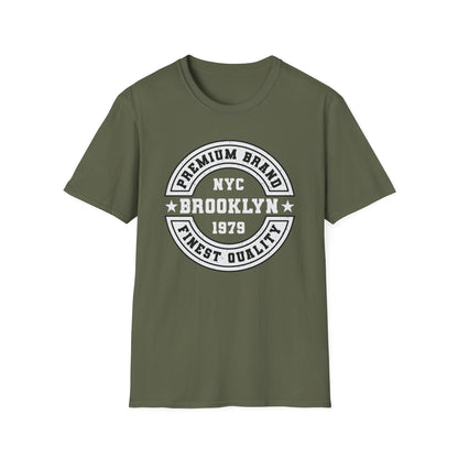 Iconic Brooklyn 1979 Premium T-Shirt | NYC Finest Quality Vintage Tee | Stylish Urban Heritage Apparel | Distressed Retro Look