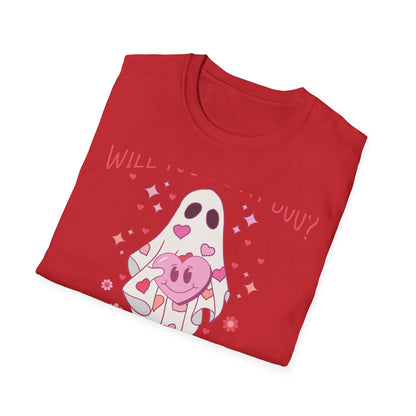 Spooky-Cute 'Will You Be My Boo?' Ghost T-Shirt | Adorable Valentine's Day & Romantic Partner Gift