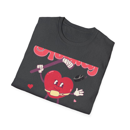 Groovy "Hockey Is My Valentine" T-Shirt | Retro Heart Hockey Lover Tee | Vintage Valentine's Day Sports Fan Gift