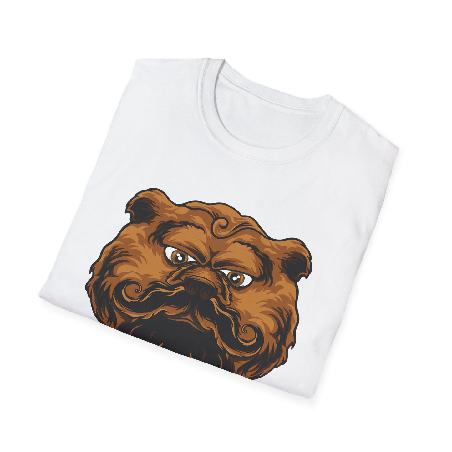 Dapper Grumpy Bear T-Shirt | Fierce Gentleman Animal Lover Tee | Unique Mustache Beard Design Gift
