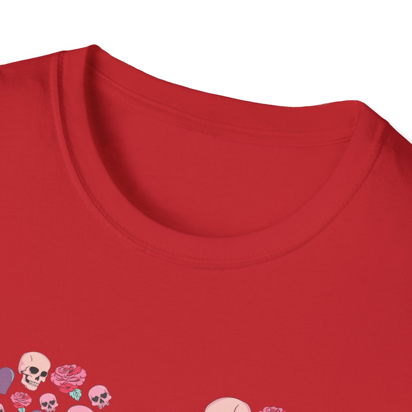 Captivating Goth Skulls & Roses Heart T-Shirt | Edgy 'Love You Till My Lungs Give Out' Tee | Unique Dark Romance Apparel Gift