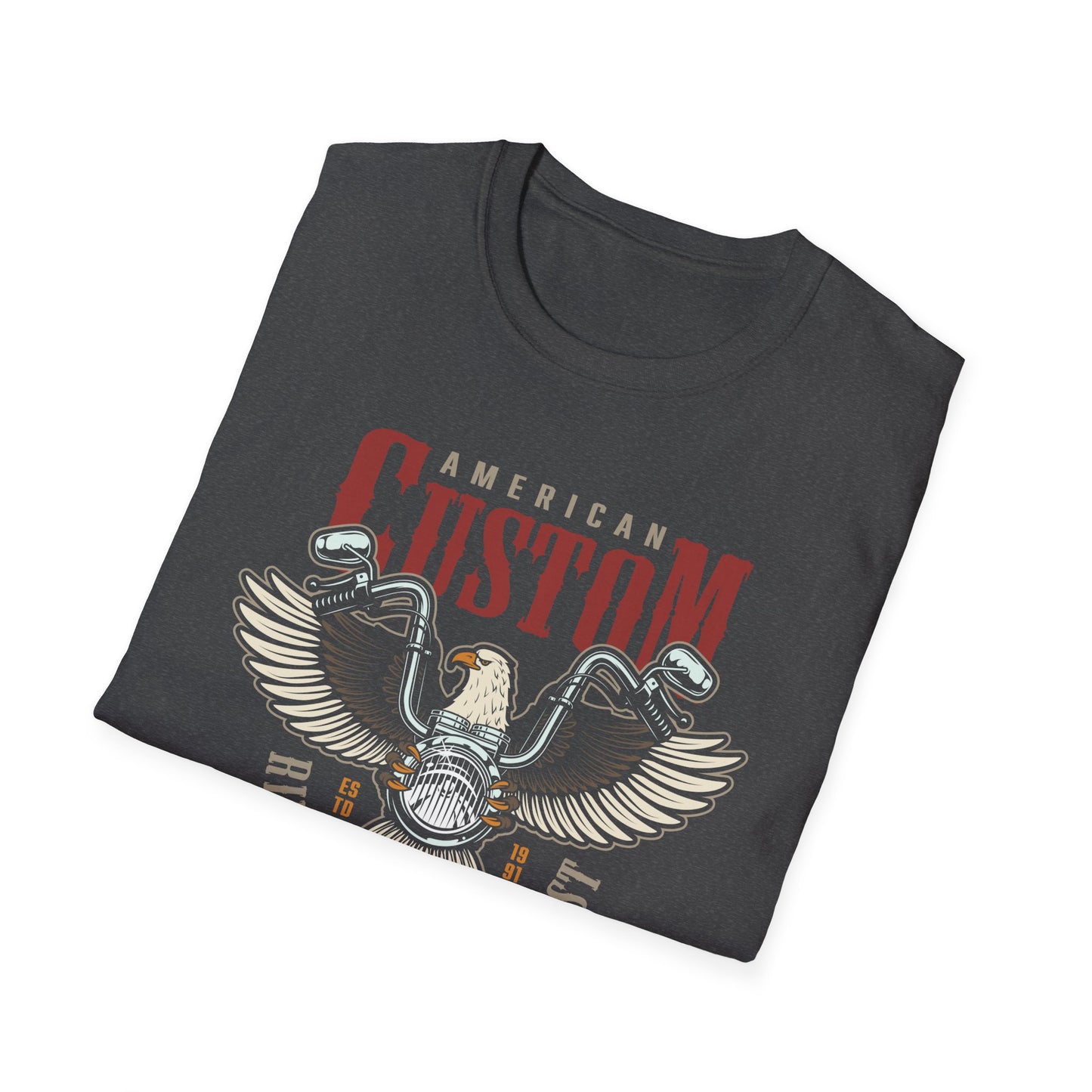 Legendary American Custom Eagle Motorcycle T-Shirt - Bold Biker Ride Fast or Die Last Tee, Vintage Chopper Enthusiast Gift