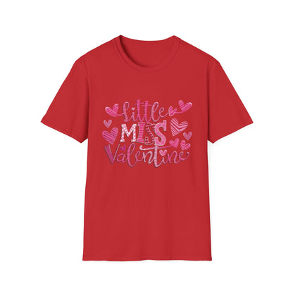 Adorable Little Miss Valentine T-Shirt | Girls' Cute Pink Hearts Tee | Perfect February 14th Gift for Kids