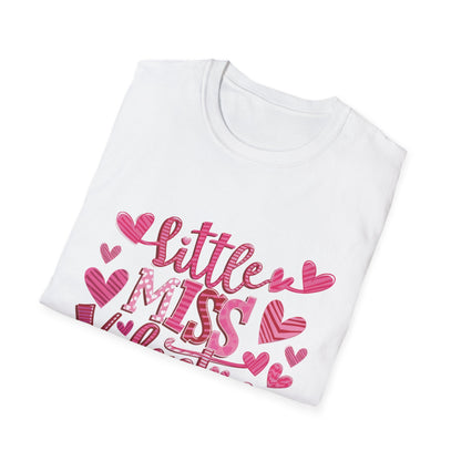 Adorable Little Miss Valentine T-Shirt | Girls' Cute Pink Hearts Tee | Perfect February 14th Gift for Kids