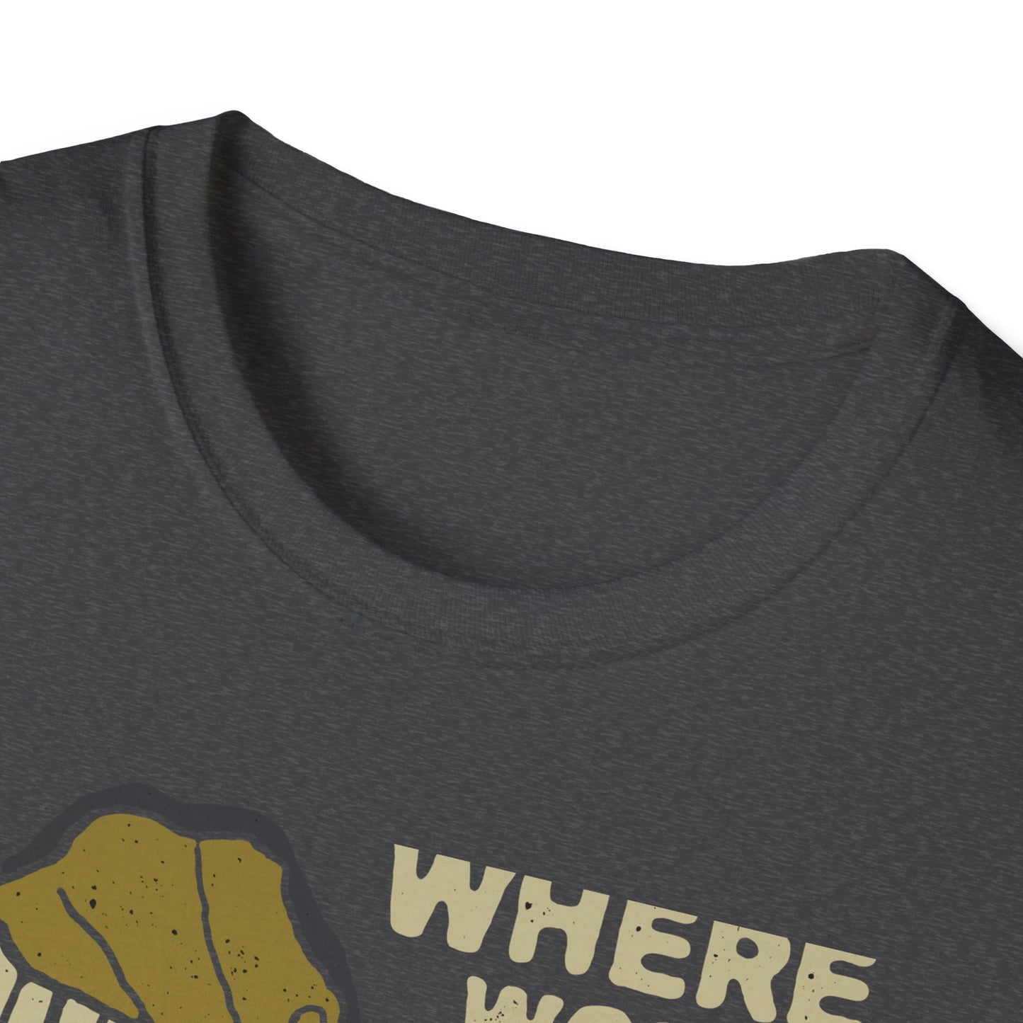 Expressive 'Where Words Fail Music Speaks' T-Shirt - Vintage Gramophone Design for Soulful Music Lovers