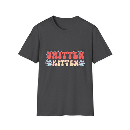 Adorable Smitten Kitten T-Shirt | Groovy Retro Paw Print Cat Lover Tee | Trendy Pet Mom Gift