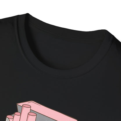 Unique Self Love T-Shirt | Pink Retro Cigarette Pack & Flaming Heart Design | Empowering Aesthetic Tee