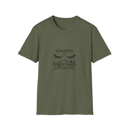 Empowering Lash Lover T-Shirt | Powered By My Extensions | Chic Beauty Tee for Lash Artists & Fans