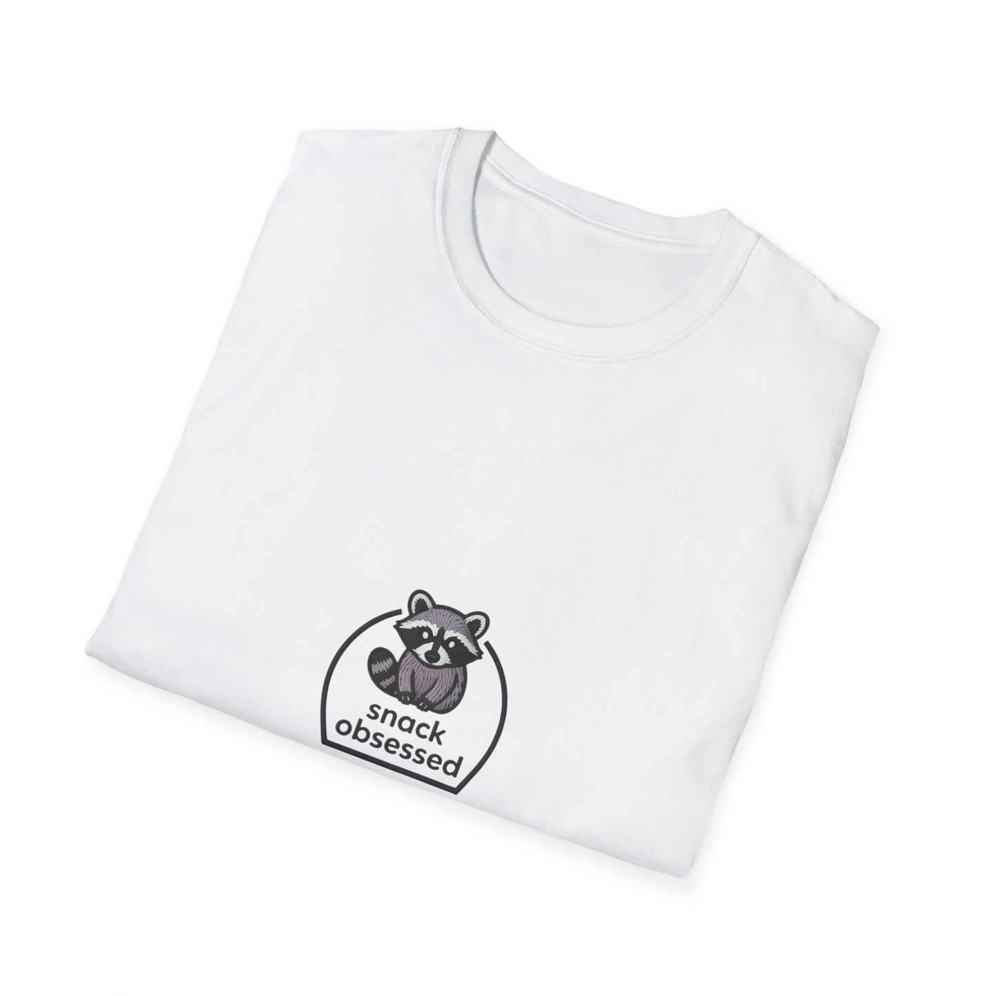 Snack Obsessed Raccoon T-Shirt | Cute Foodie Animal Lover Tee | Funny & Adorable Graphic Design | Perfect Gift