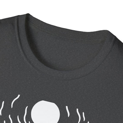 Skull Coffee Surfboard T-Shirt | Edgy Summer Beach Vibes Tee | Unique Design for Coffee Lovers & Surfers